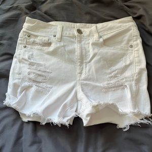 white american eagle denim shorts